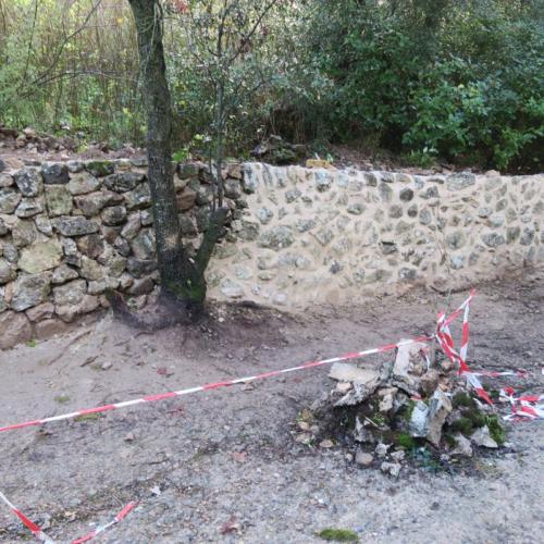 Mur déjà repris. Sans autorisation
